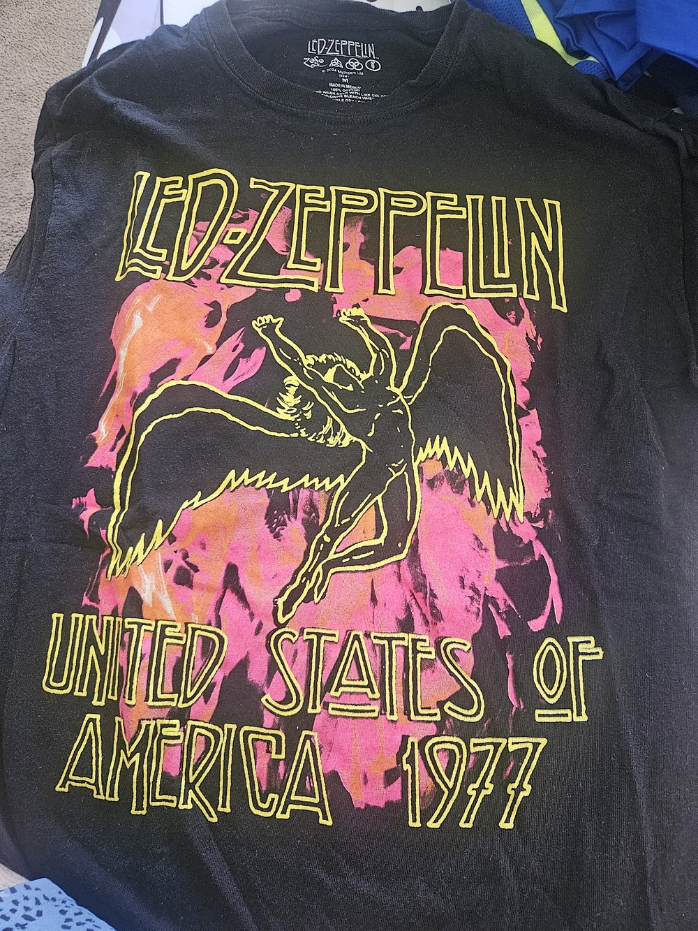 Led Zeppelin Black Graphic Tank Top - United States of America 1977